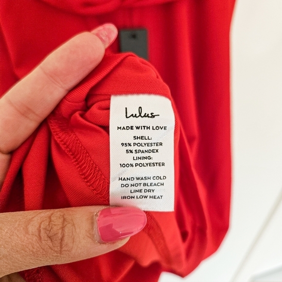 Lulus Devoted Lover Red Backless Knotted Bodycon Mini Dress NWT - Picture 15 of 16